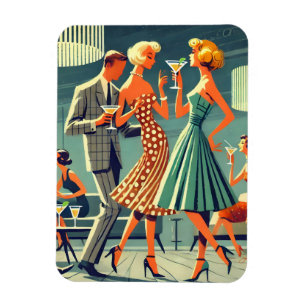 Magnet Flexible Fête de cocktail de danse Martini moderne du milie