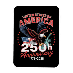 Magnet Flexible Fête de l'indépendance 250e anniversaire USA Patri