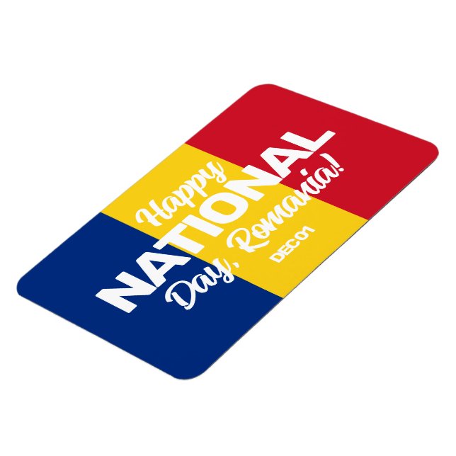 Magnet Flexible Fête de l'Indépendance de Roumanie Pavillon nation (Côté Gauche)