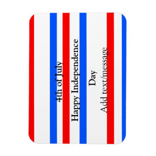 Magnet Flexible Fête de l'indépendance des bandes bleues rouges 4
