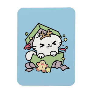 Magnet Flexible Fête de Noël avec Purr-ty Time Cat