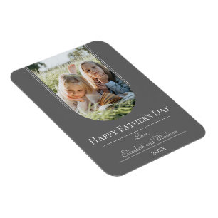 Magnet Flexible Fête des pères photo Arch moderne   Gris