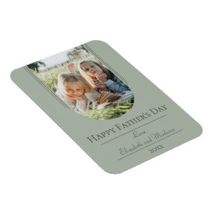 Magnet Flexible Fête des pères photo Arch moderne Sage Green