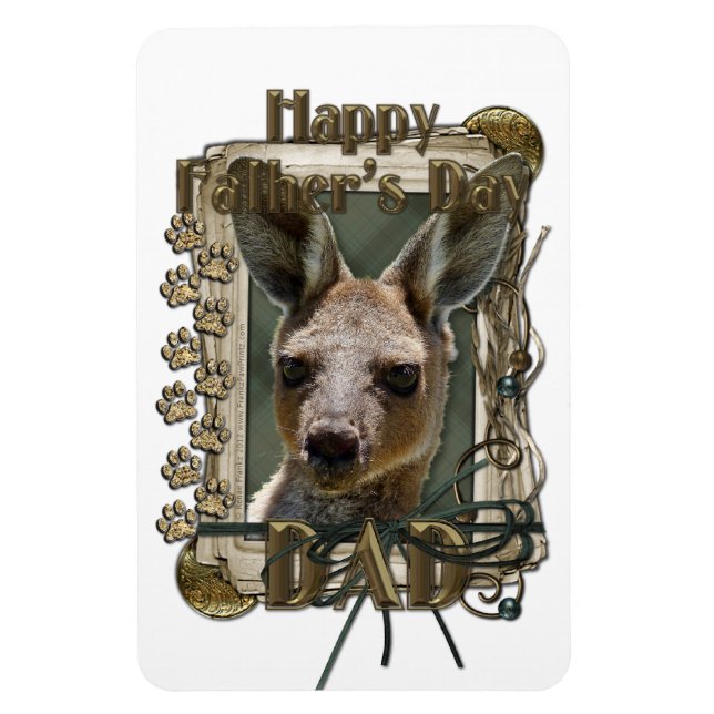 Magnet Flexible Fête des pères - Poches de pierre - Kangaroo (Vertical)