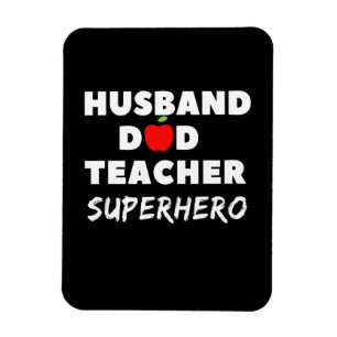 Magnet Flexible Fête des pères Super mari papa enseignant