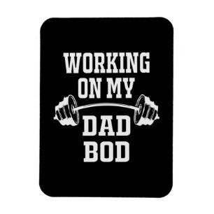 Magnet Flexible Fête des pères Travailler Sur Mon Papa Bod