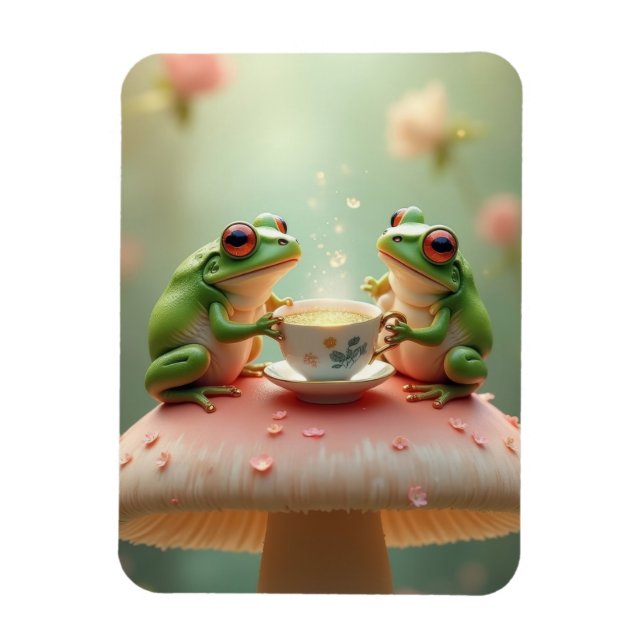 Magnet Flexible fête du thé à la grenouille (Vertical)