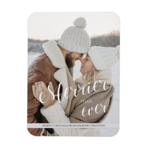 Magnet Flexible Fêtes de Noël Joyeux plus que jamais Photo Holiday