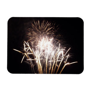 Magnet Flexible Feu d'artifice blanc et or I Fête patriotique