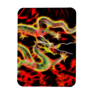 Magnet Flexible Feu de dragon oriental sur Lucky Energy