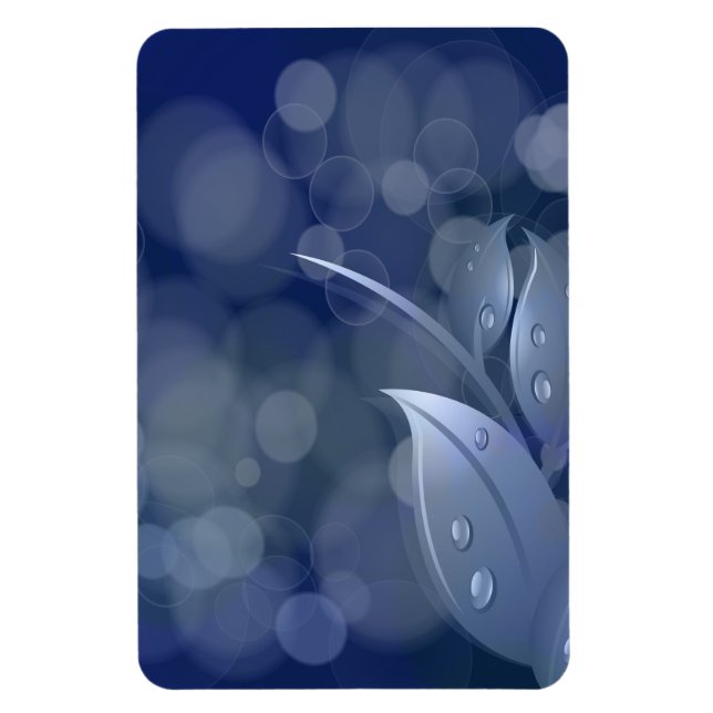 Magnet Flexible Feuille de Blue Bokeh (Vertical)
