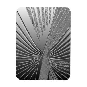 Magnet Flexible Feuille de palme chromé Art déco