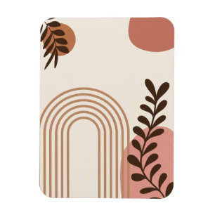 Magnet Flexible Feuille de palmier arc-en-ciel Soleil, Art géométr