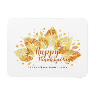 Magnet Flexible Feuilles d'automne Bon thanksgiving cadeau de vaca