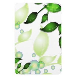 Magnet Flexible Feuilles de jardin frais sur blanc