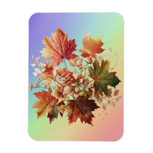 Magnet Flexible Feuilles et fleurs d'automne en bouquet d'automne