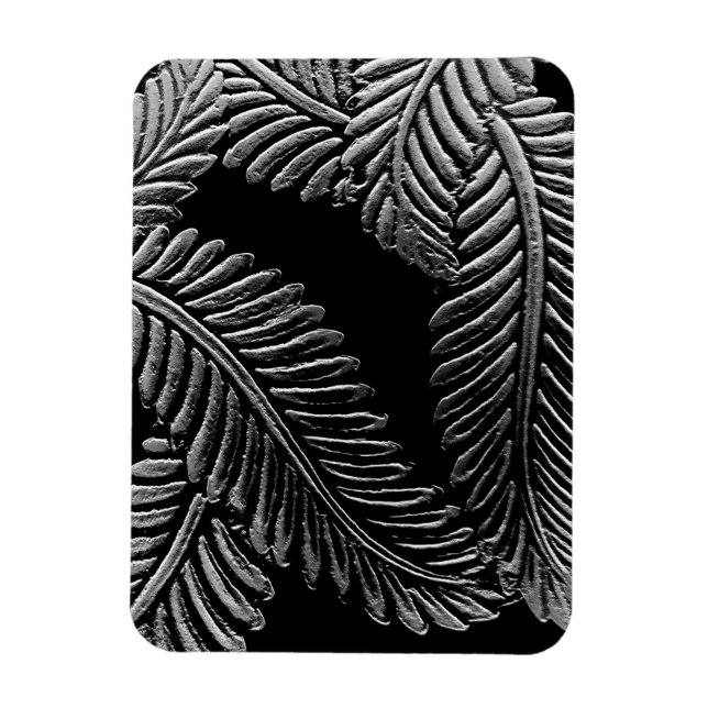 Magnet Flexible Feuilles noirs et blancs (Vertical)
