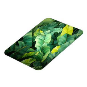 Magnet Flexible Feuilles tropicales, botanique abstraite, jungle,