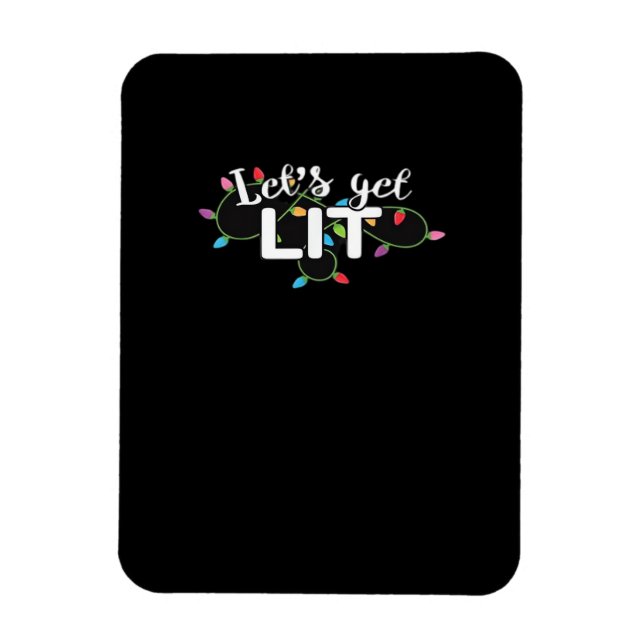 Magnet Flexible Feux de Noël Obtenons Lit Cadeau Classique (Vertical)