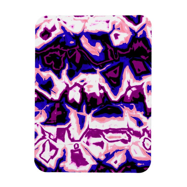 Magnet Flexible Fidèle à la mode Boho Rétro Marbré Rayures Fierté  (Vertical)
