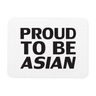 Magnet Flexible Fier d'être asiatique, noir blanc