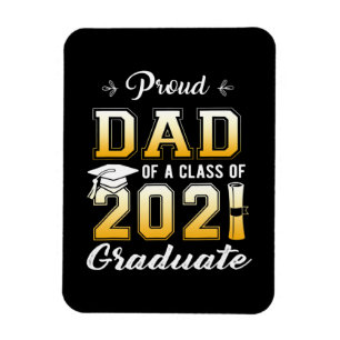 Magnet Flexible Fier Papa D'Une Classe De 2021 Graduate School