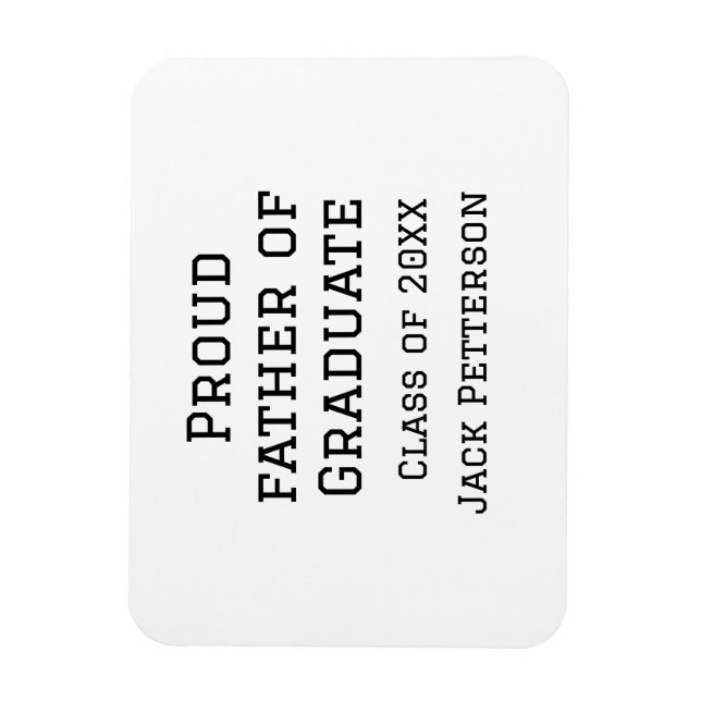 Magnet Flexible Fier père de la classe de diplômés de 20XX ajouter (Vertical)