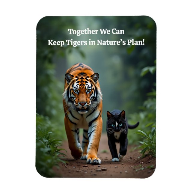 Magnet Flexible Fierce Feline amis dans le sondage (Vertical)