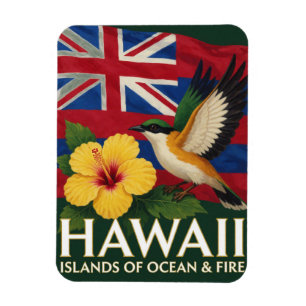Magnet Flexible Fierté de l'État d'Hawaï ✦ Patrimoine Aloha