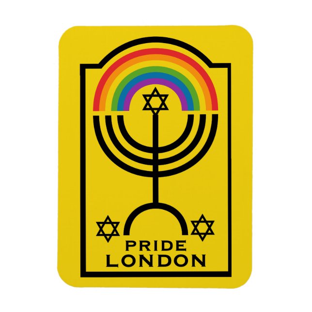 Magnet Flexible Fierté juive LGBTQ (Vertical)