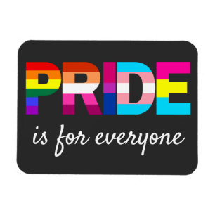 Magnet Flexible Fierté LGBTQ Couleurs arc-en-ciel Typographie