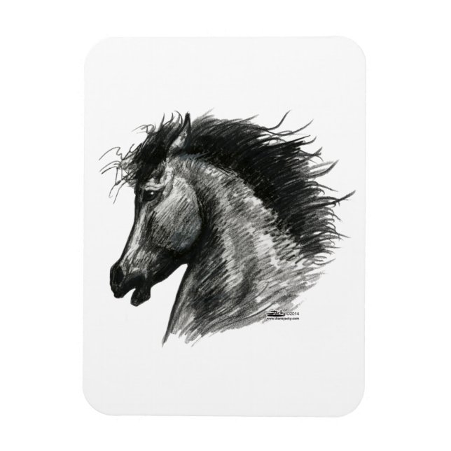Magnet Flexible Fiery Wild Horse (Vertical)
