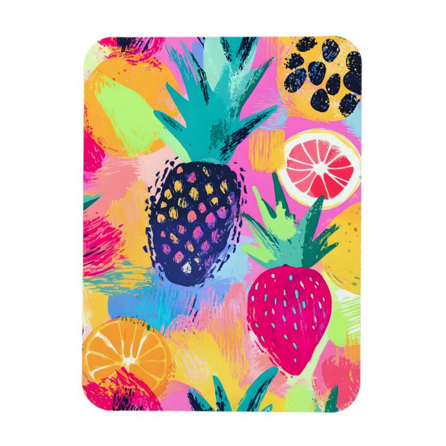 Magnet Flexible Fiesta Abstraite de fruits tropicaux Paradise (Vertical)