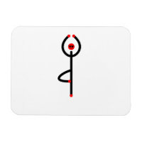 Figure de bâton de pose de yoga d'arbre.