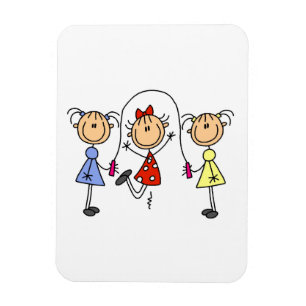 Magnet Flexible Figure de l'étiquette GIrls Corde de saut