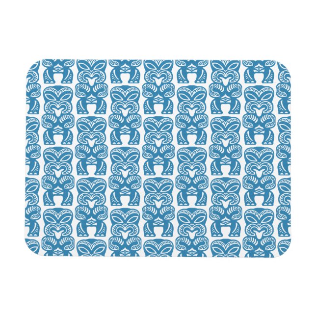 Magnet Flexible Figure symbole de chance Tiki bleu (Horizontal)