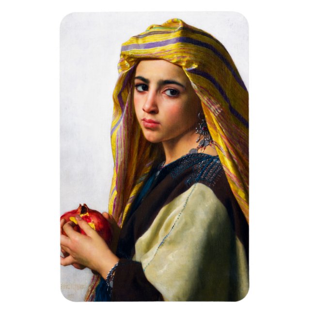 Magnet Flexible Fille à la grenade par William Bouguereau (Vertical)
