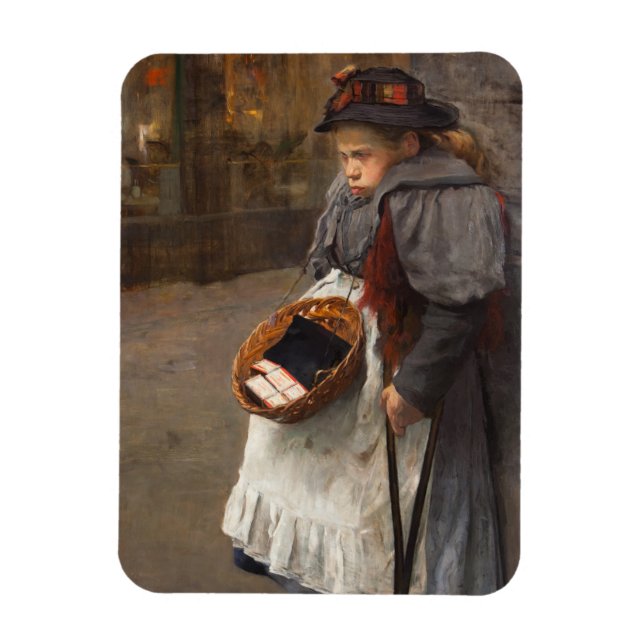 Magnet Flexible Fille aux allumettes Pauvre gamin des rues Pauvret (Vertical)