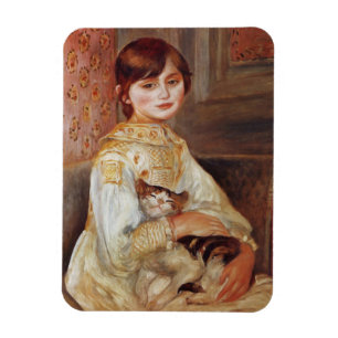 Magnet Flexible Fille avec chat, Auguste Renoir