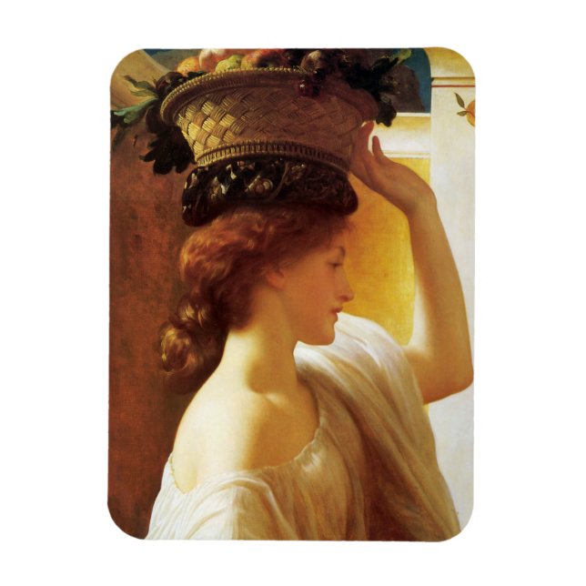 Magnet Flexible Fille avec un panier de fruits (par Frederic Leigh (Vertical)
