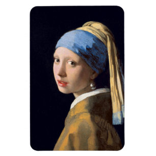 Magnet Flexible Fille Avec Une Perle Écoutant Par Johannes Vermeer