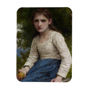 Magnet Flexible Fille avec une pomme par William-Adolphe Bouguerea