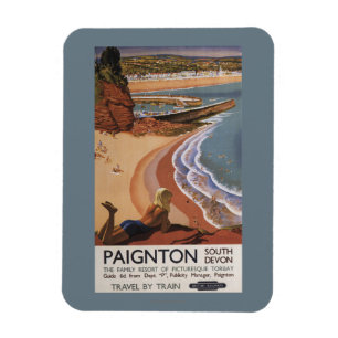 Magnet Flexible Fille britannique de chemins de fer regardant