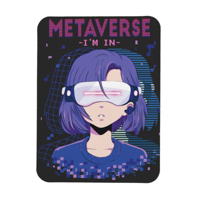 Magnet Flexible Fille d'anime lunettes de réalité virtuelle  Aiman (Vertical)