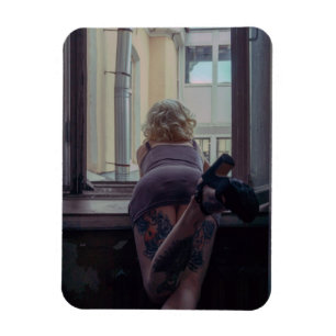 Magnet Flexible Fille dans la fenêtre