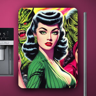 Magnet Flexible Fille de la science-fiction horrifique vintage