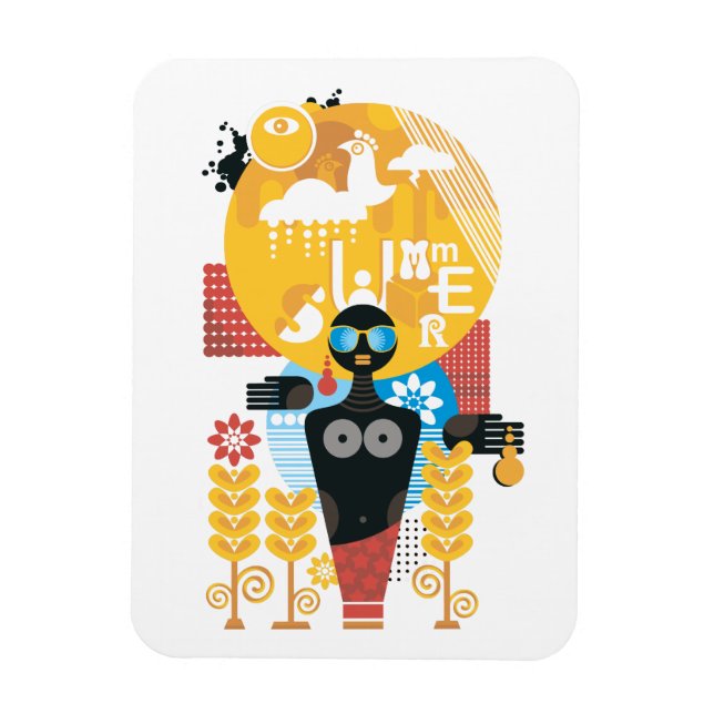 Magnet Flexible Fille de l'été (Vertical)