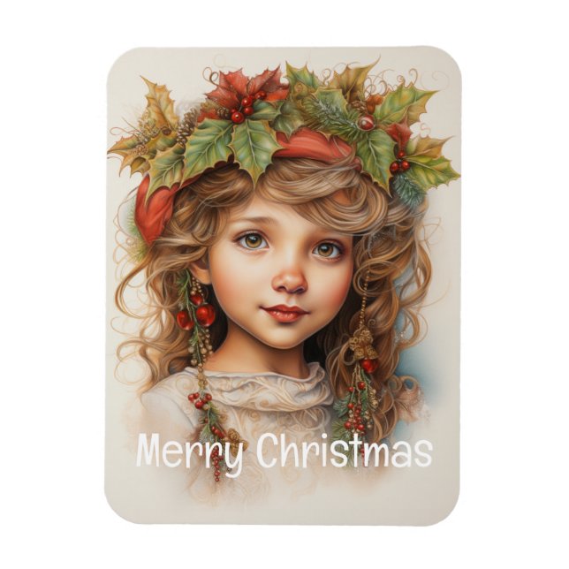 Magnet Flexible Fille de Noël Custom 15 de 25 (Vertical)