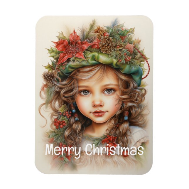 Magnet Flexible Fille de Noël Custom 16 de 25 (Vertical)