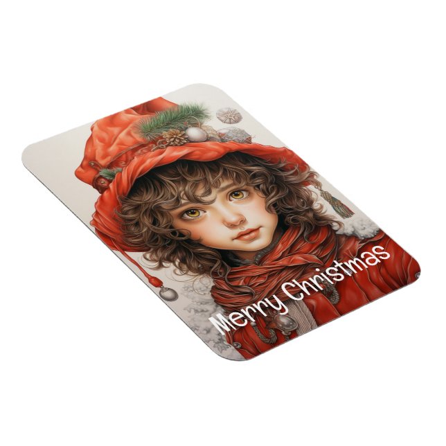 Magnet Flexible Fille de Noël Custom 2 de 25 (Côté Droit)